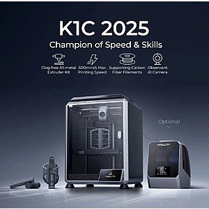 【Refurbished】Creality K1C 2025 3D Printer 600mm/s Auto Leveling AI Camera $215.2